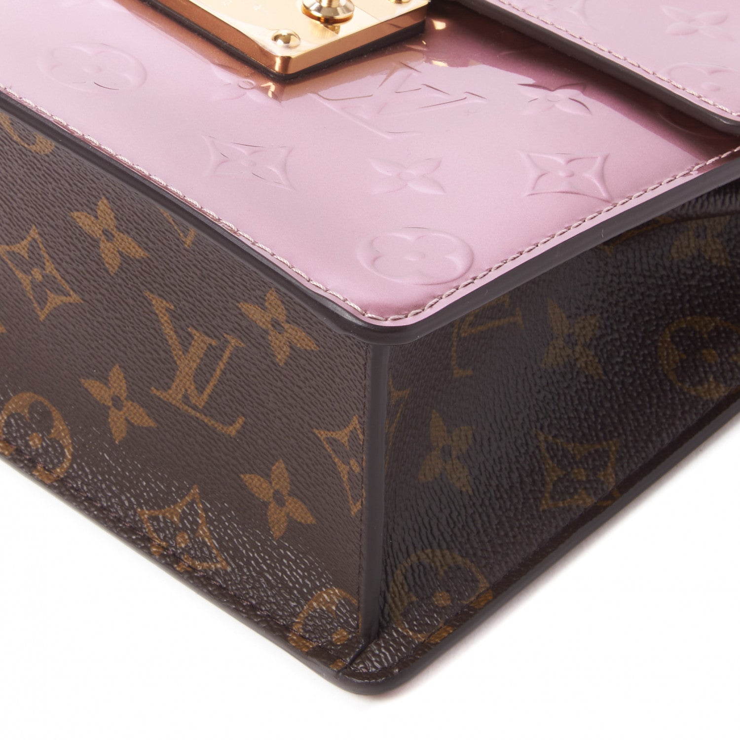 Louis Vuitton Vernis Monogram Spring Street Rose Pale Metallise 4 of 7
