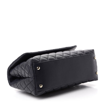 Chanel Caviar Quilted Small Coco Handle Flap Navy 5 of 12