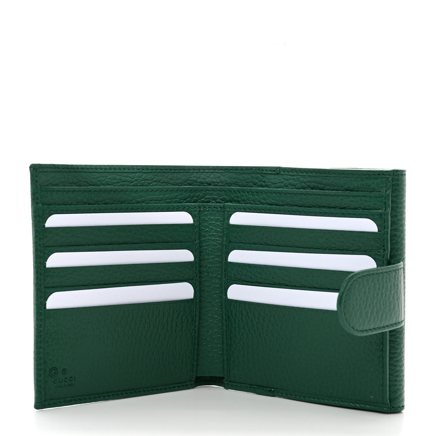 Dollar Calfskin Interlocking G French Wallet Emerald