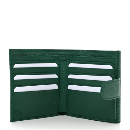 Gucci Dollar Calfskin Interlocking G French Wallet Emerald 5 of 7