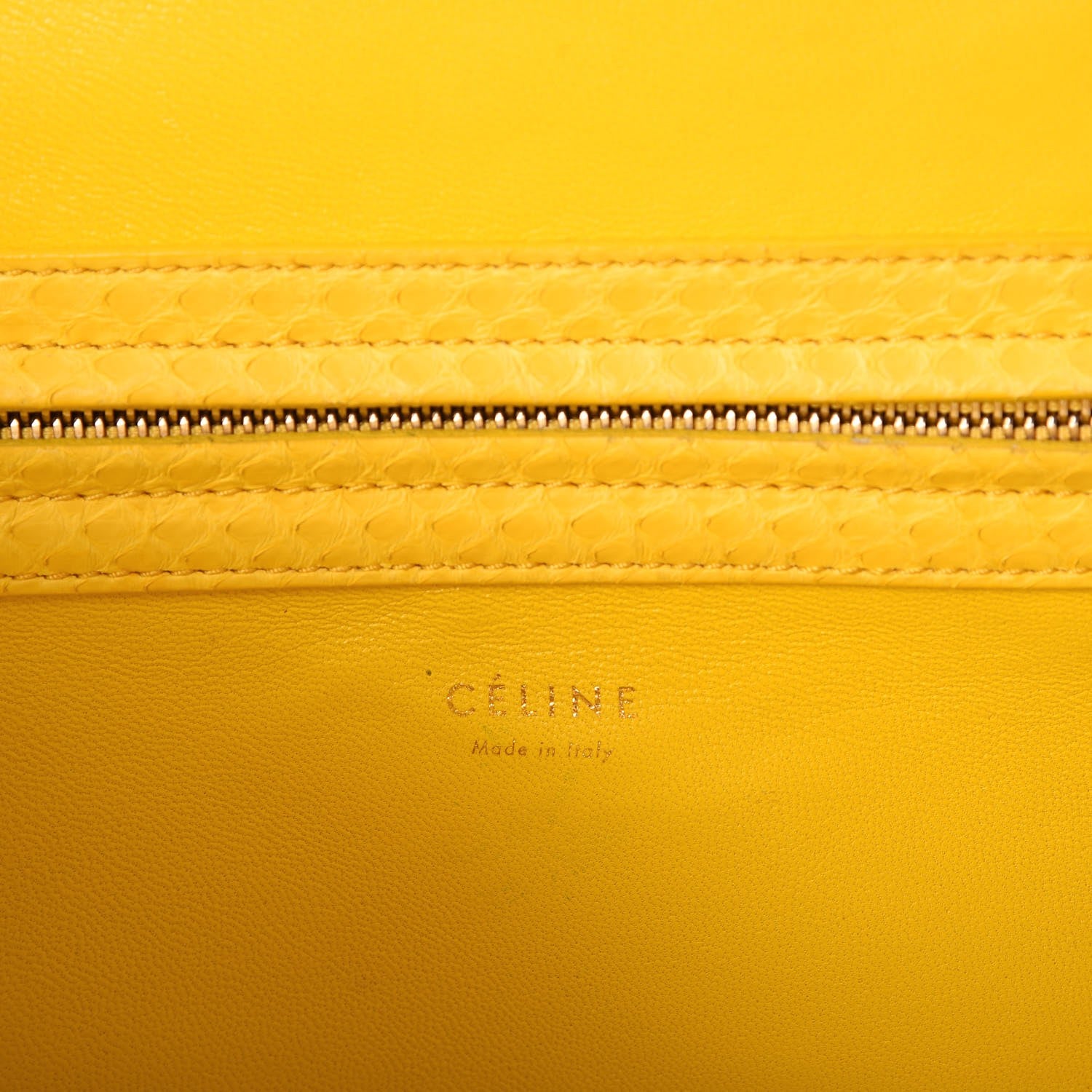 Celine Python Medium Phantom Luggage Yellow 8 of 13