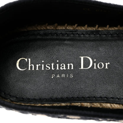 Christian Dior Oblique Embroidered Granville 15mm Espadrilles 37 Deep Blue 6 of 9