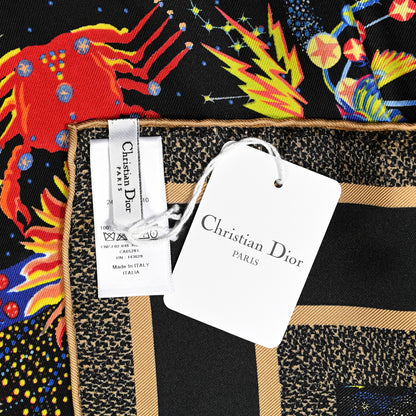 Christian Dior Silk Zodiac Fantastico Square Scarf Multicolor 3 of 3
