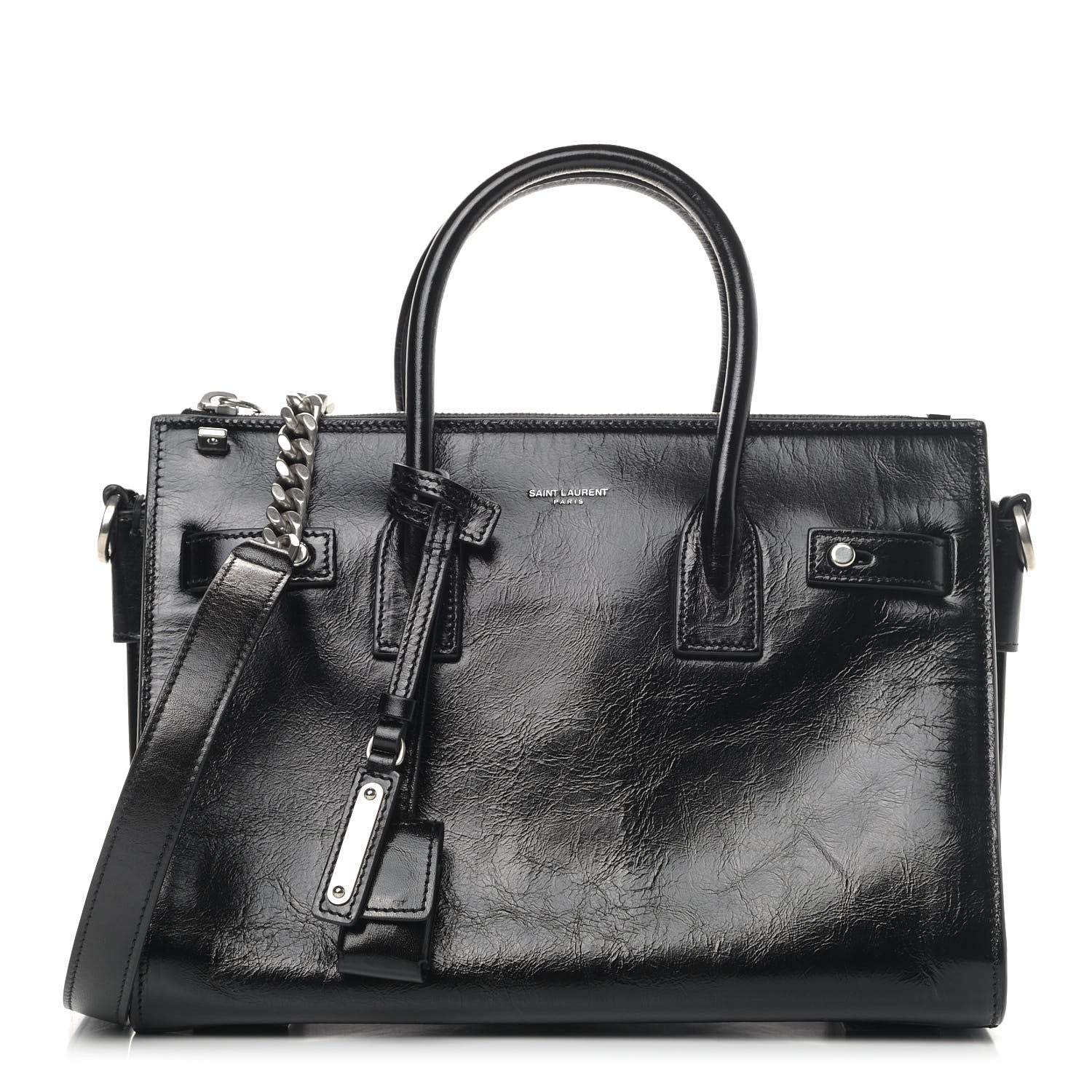 Saint Laurent Glace Calfskin Baby Souple Sac De Jour Black 1 of 4