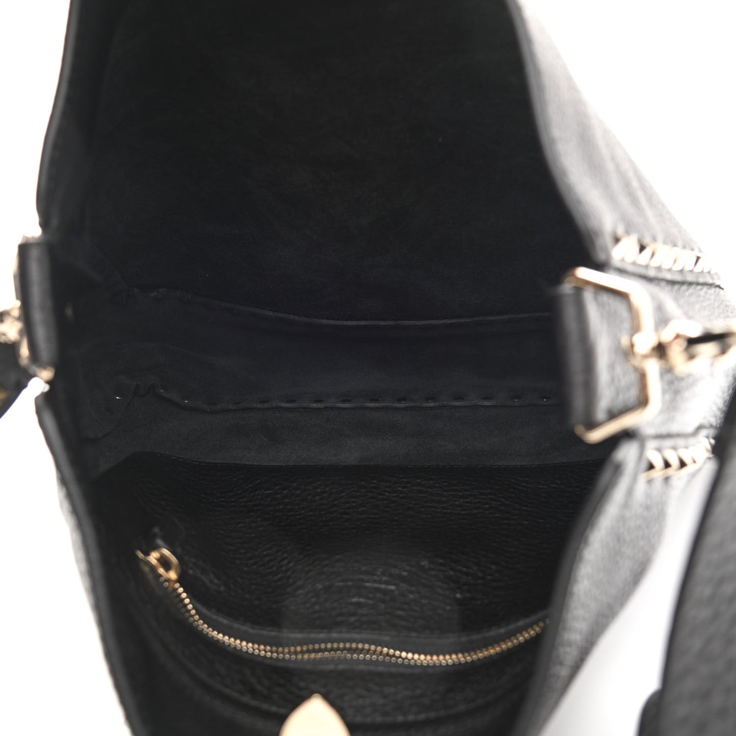 Pebbled Calfskin Large Rockstud Flip-Lock Messenger Bag Black