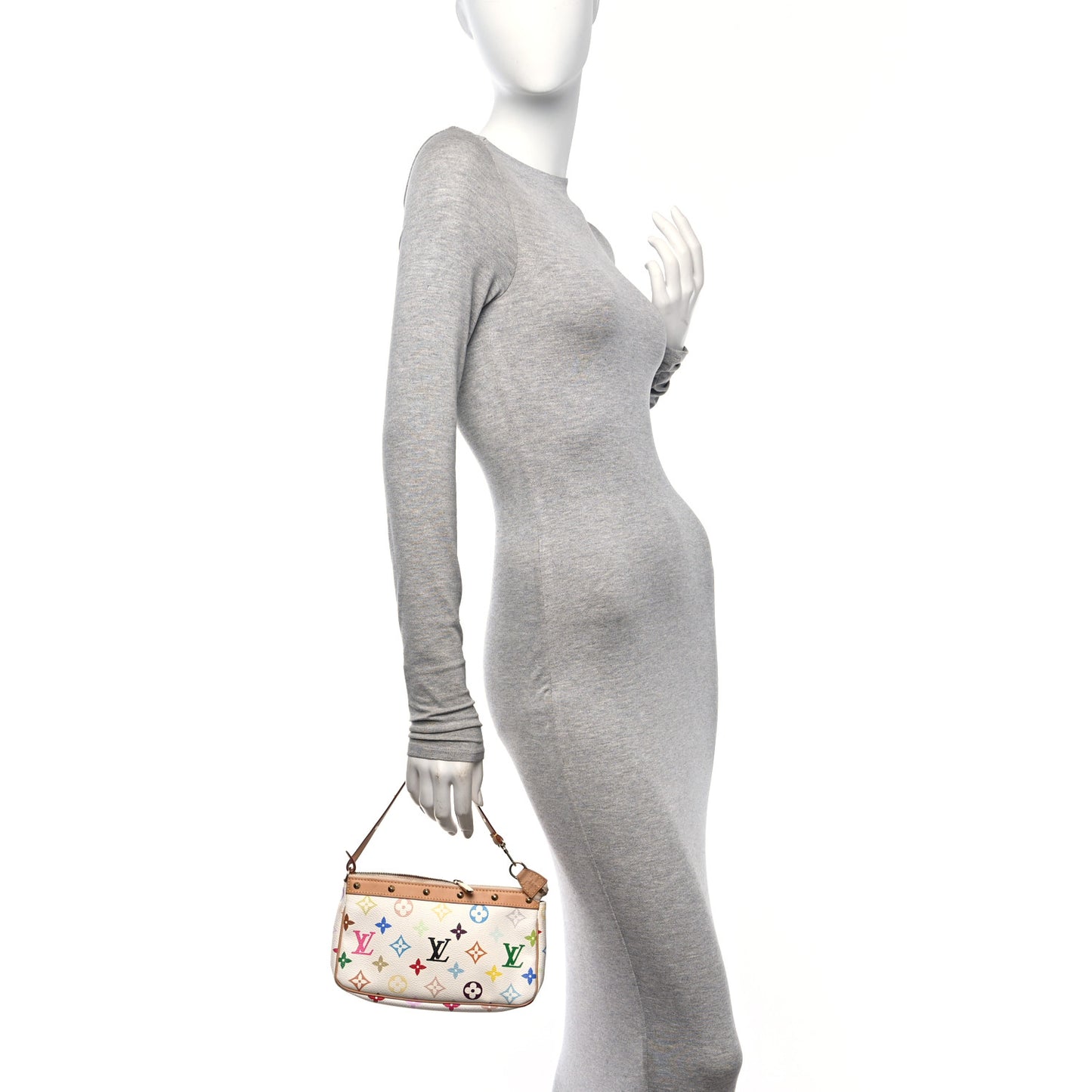 Monogram Multicolor Pochette Accessories White