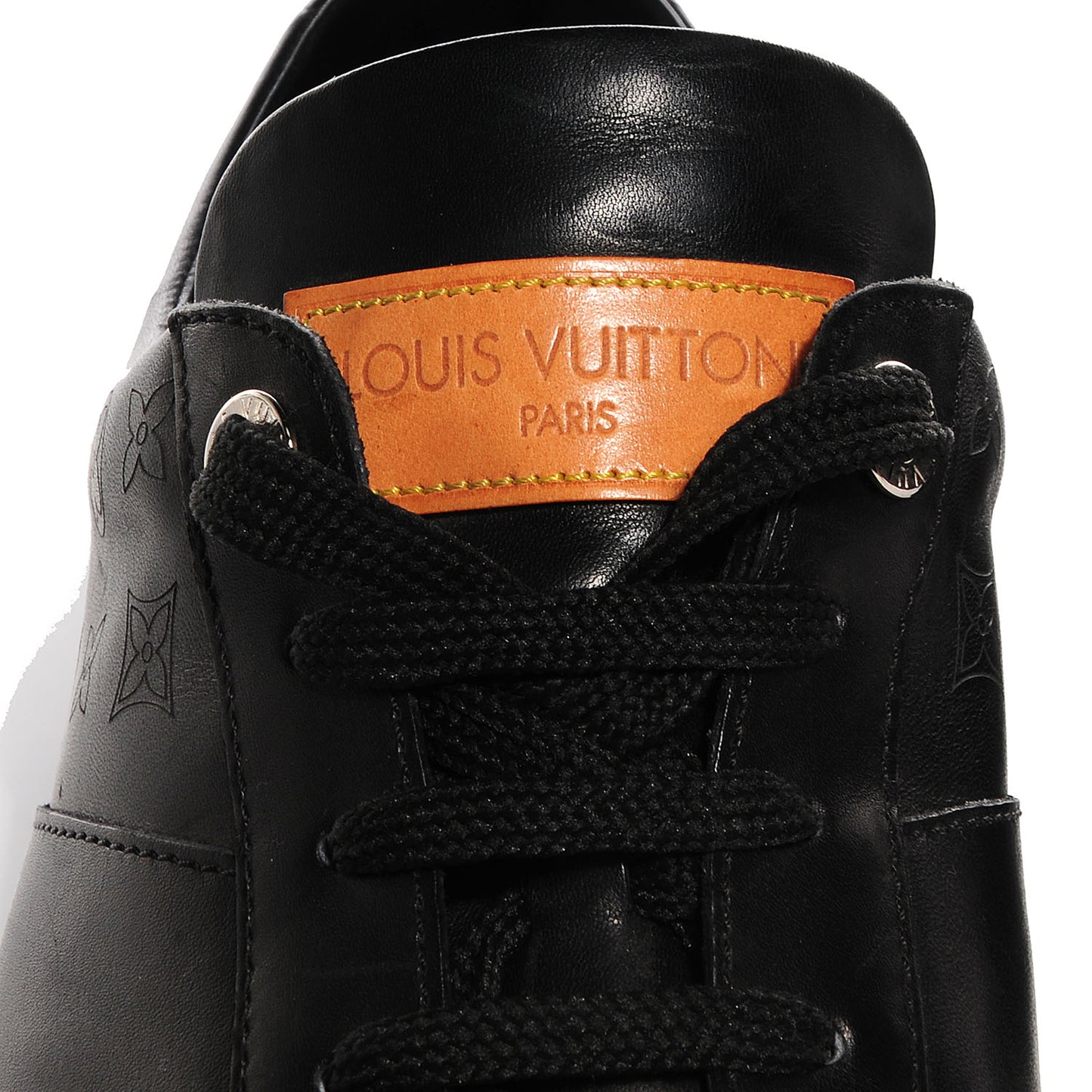 Calfskin Embossed Monogram Sneakers 9 Black