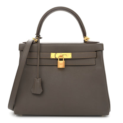 Hermes Evercolor Kelly Retourne 28 Etain 1 of 10