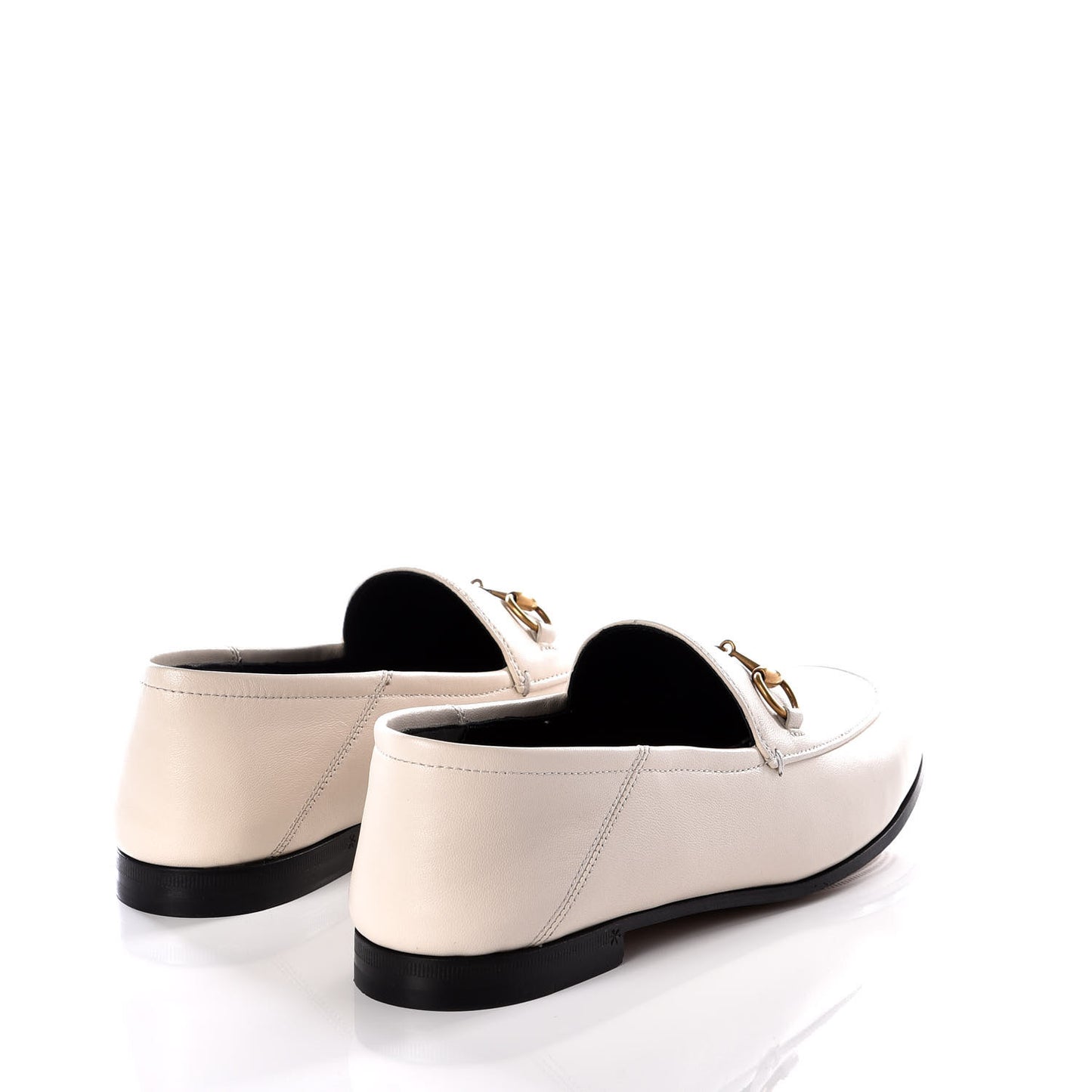 Lambskin Womens Brixton Horsebit Loafers 37 Mystic White