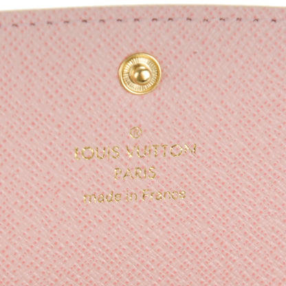 Louis Vuitton Damier Azur Emilie Wallet Rose Ballerine 6 of 7