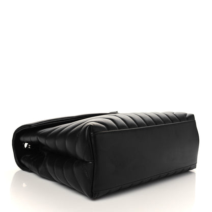 Saint Laurent Calfskin Y Quilted Monogram Medium Loulou Chain Satchel Black 3 of 5
