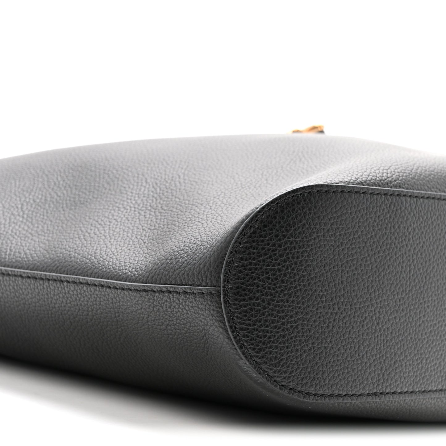 Grainy Calfskin Virtus Hobo Black