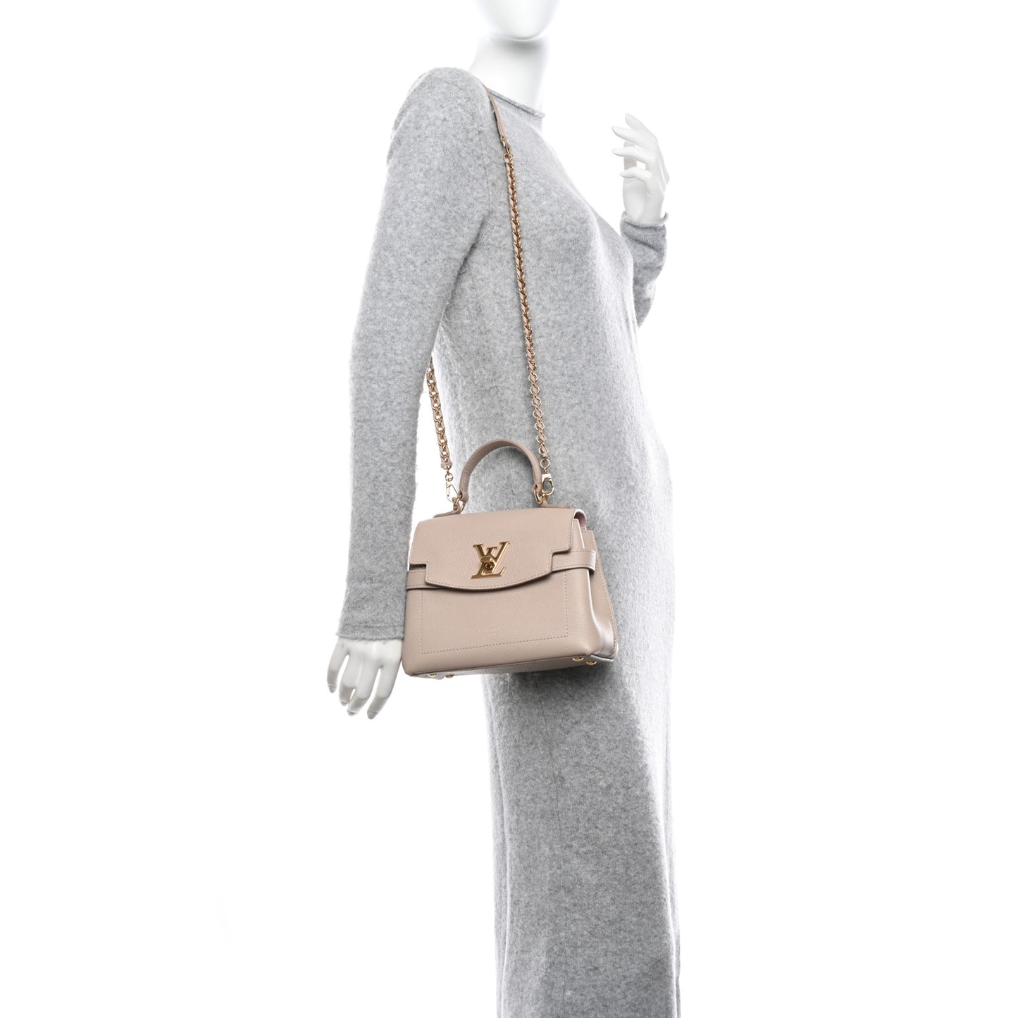 Soft Calfskin Mini Lockme Ever Greige