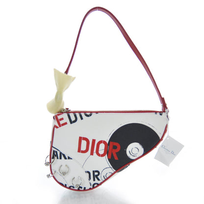 Christian Dior Hardcore Small Saddle Bag White Red Black 1 of 10