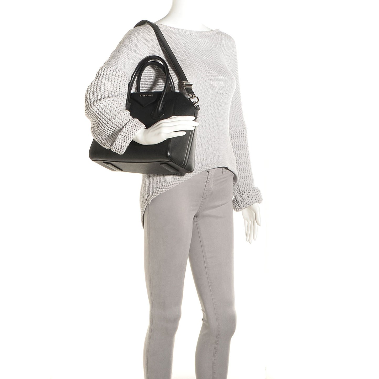 Sugar Goatskin Small Antigona Black