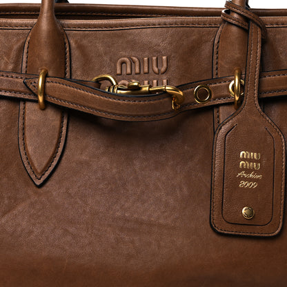 Miu Miu Nappa Medium Aventure Bag Rovere 7 of 9