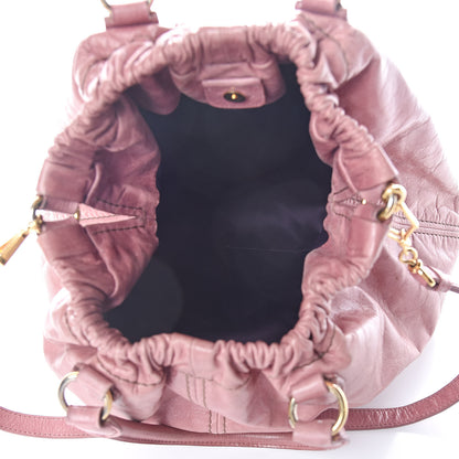 Miu Miu Vitello Shine Shopping Tote Loto 5 of 12