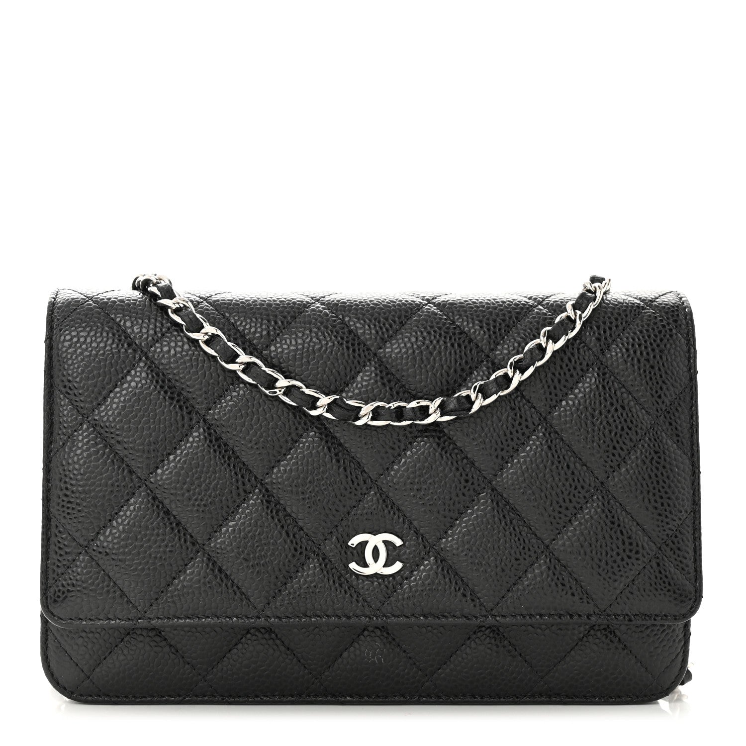 Chanel Caviar Quilted Wallet on Chain WOC Black 1 of 12