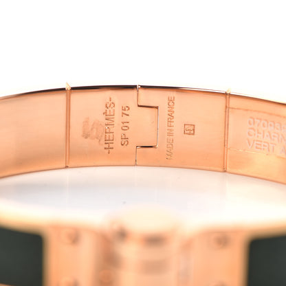 Hermes Epsom Charniere Narrow Hinged Bracelet S Vert Anglais 4 of 4