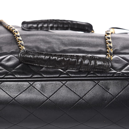 Chanel Canvas Calfskin Shopping Tote Black 13 of 15