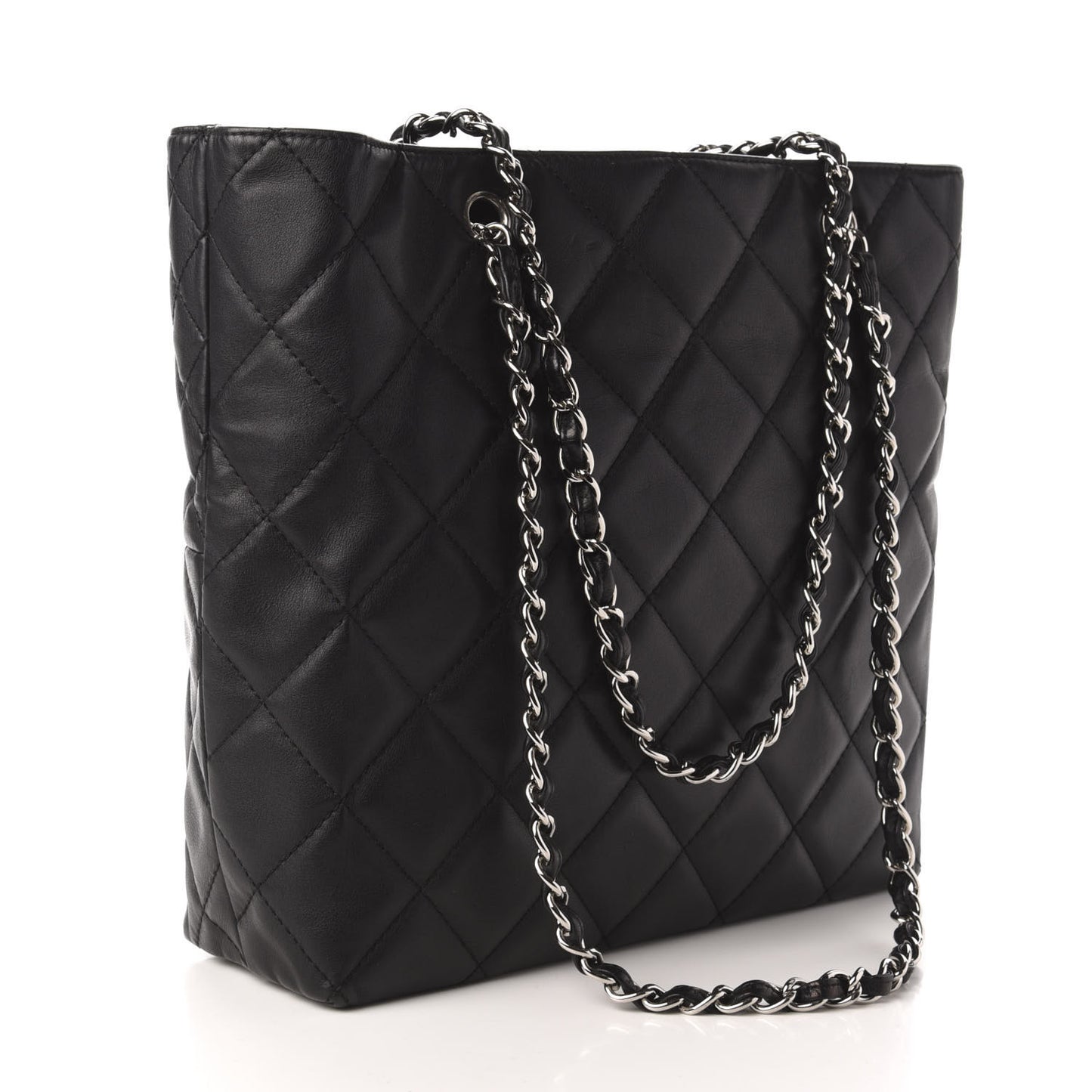 Calfskin Quilted In The Business North South Tote Black
