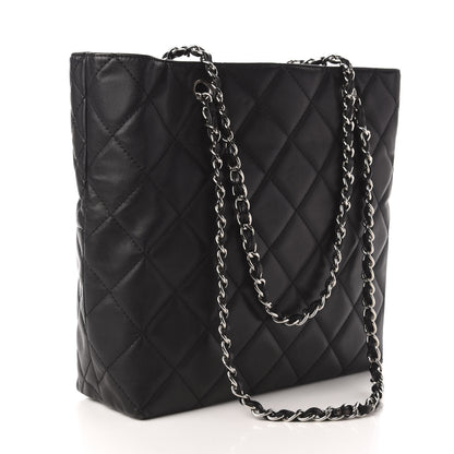 Chanel Calfskin Quilted In The Business North South Tote Black 3 of 12