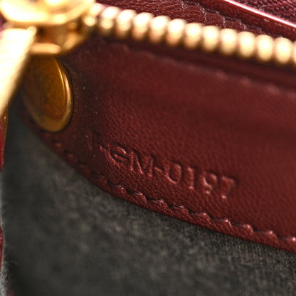 Celine Lambskin Small Trio Crossbody Bag Burgundy 7 of 14