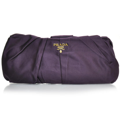Prada Satin Frame Evening Bag Indaco 8 of 9