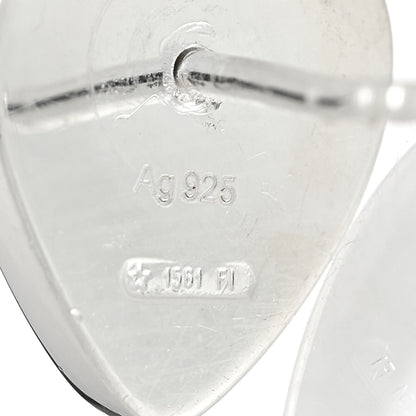 Gucci Sterling Silver Trademark Heart Stud Earrings 4 of 4