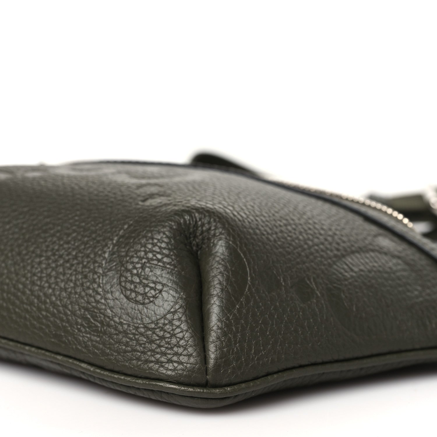 Gucci Piuma Calfskin Jumbo GG Embossed Small Belt Bag Dark Green 10 of 10