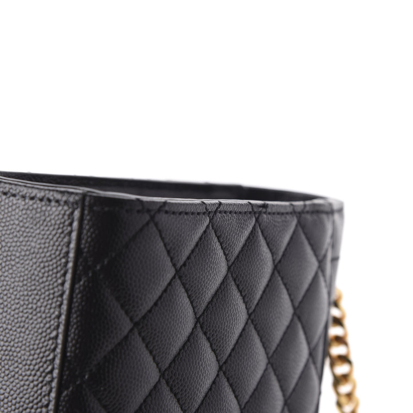 Grain De Poudre Textured Mixed Matelasse Triquilt Medium Monogram Satchel Black