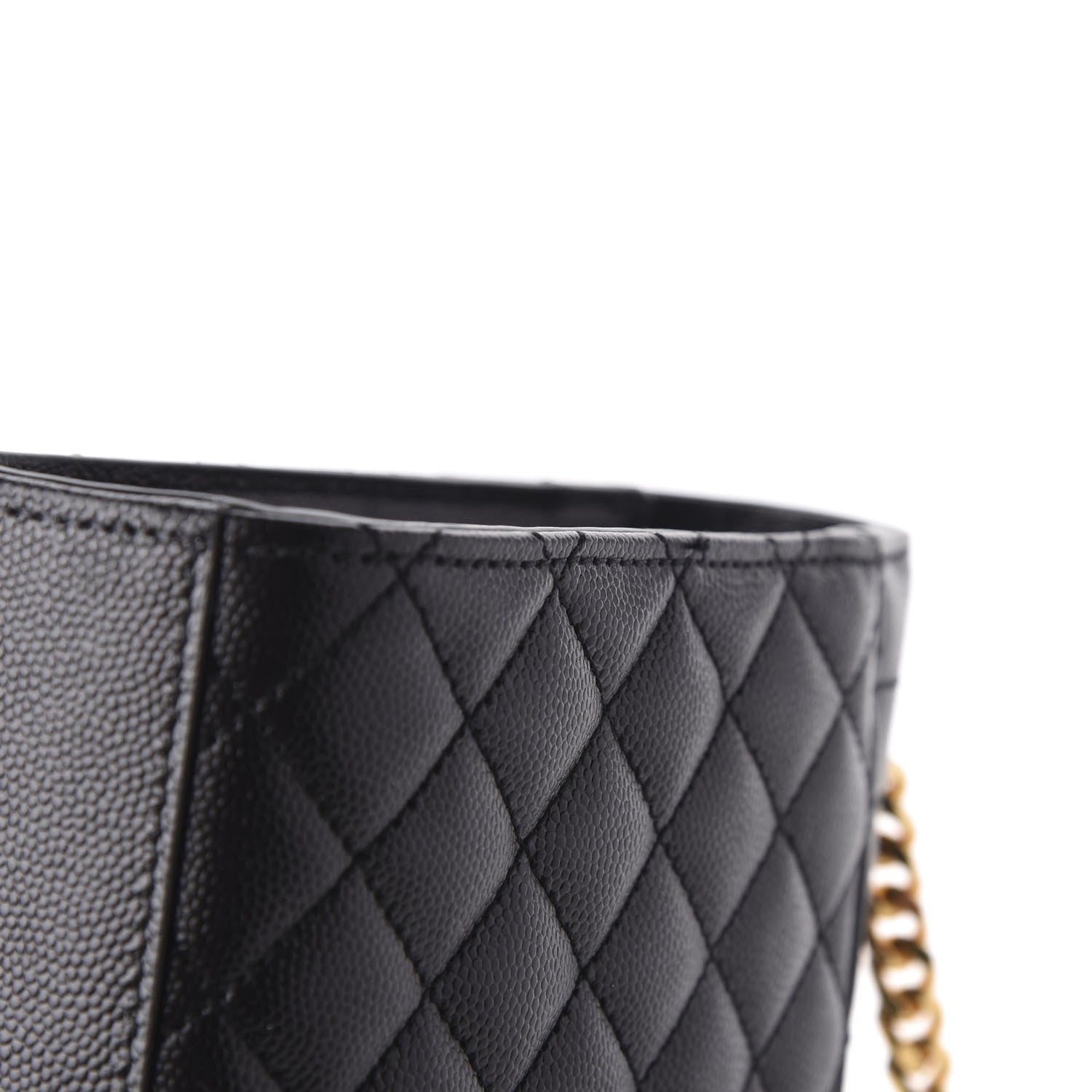 Saint Laurent Grain De Poudre Textured Mixed Matelasse Triquilt Medium Monogram Satchel Black 10 of 11
