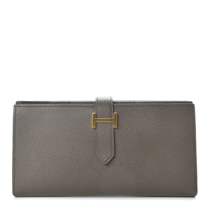 Hermes Epsom Bearn Gusset Wallet Etain 1 of 9