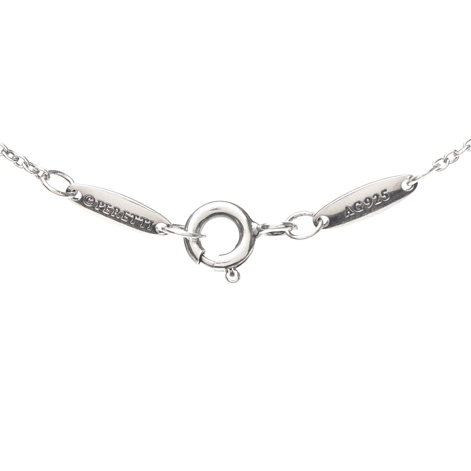 Tiffany Sterling Silver Diamond .07ct Elsa Peretti Diamonds by the Yard Pendant Necklace 4 of 6
