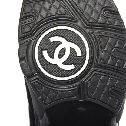 Chanel Fabric Calfskin Suede CC Sneakers 35.5 Black 6 of 7
