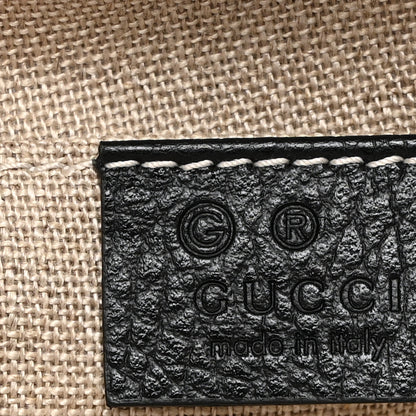 Gucci Pebbled Calfskin Large Bamboo Clutch Black 8 of 8