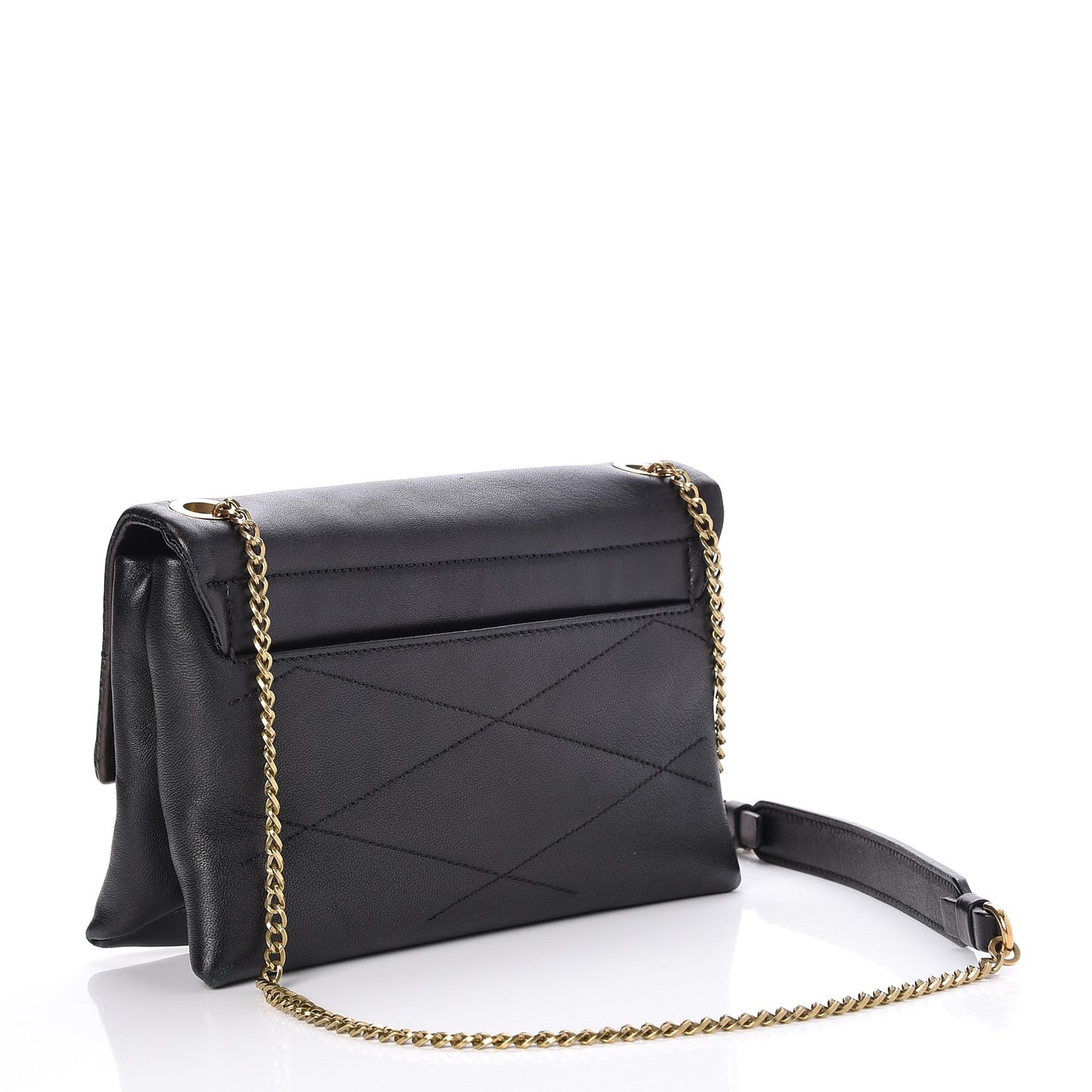 Lambskin Quilted Mini Sugar Flap Shoulder Bag Black