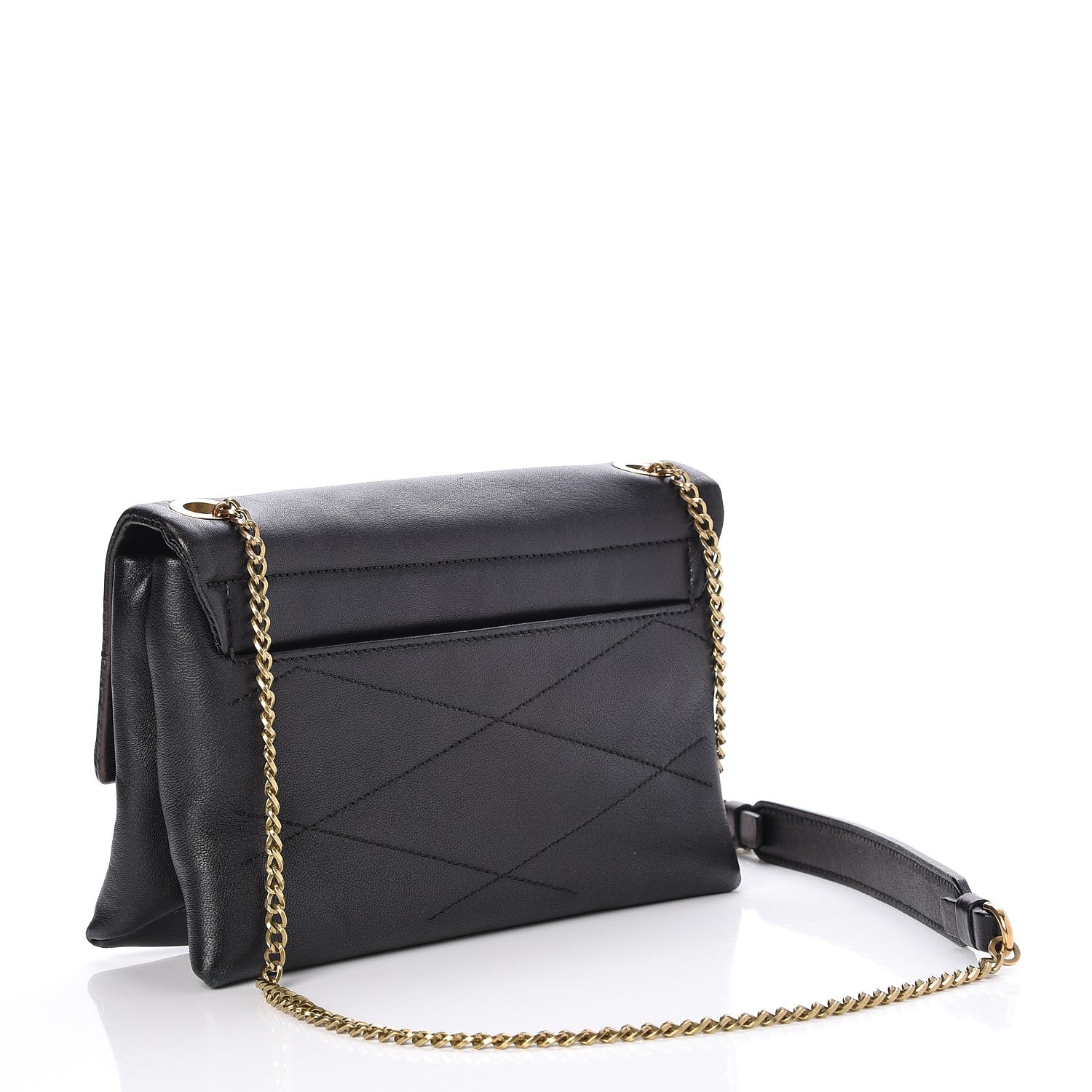 Lanvin Lambskin Quilted Mini Sugar Flap Shoulder Bag Black 3 of 7