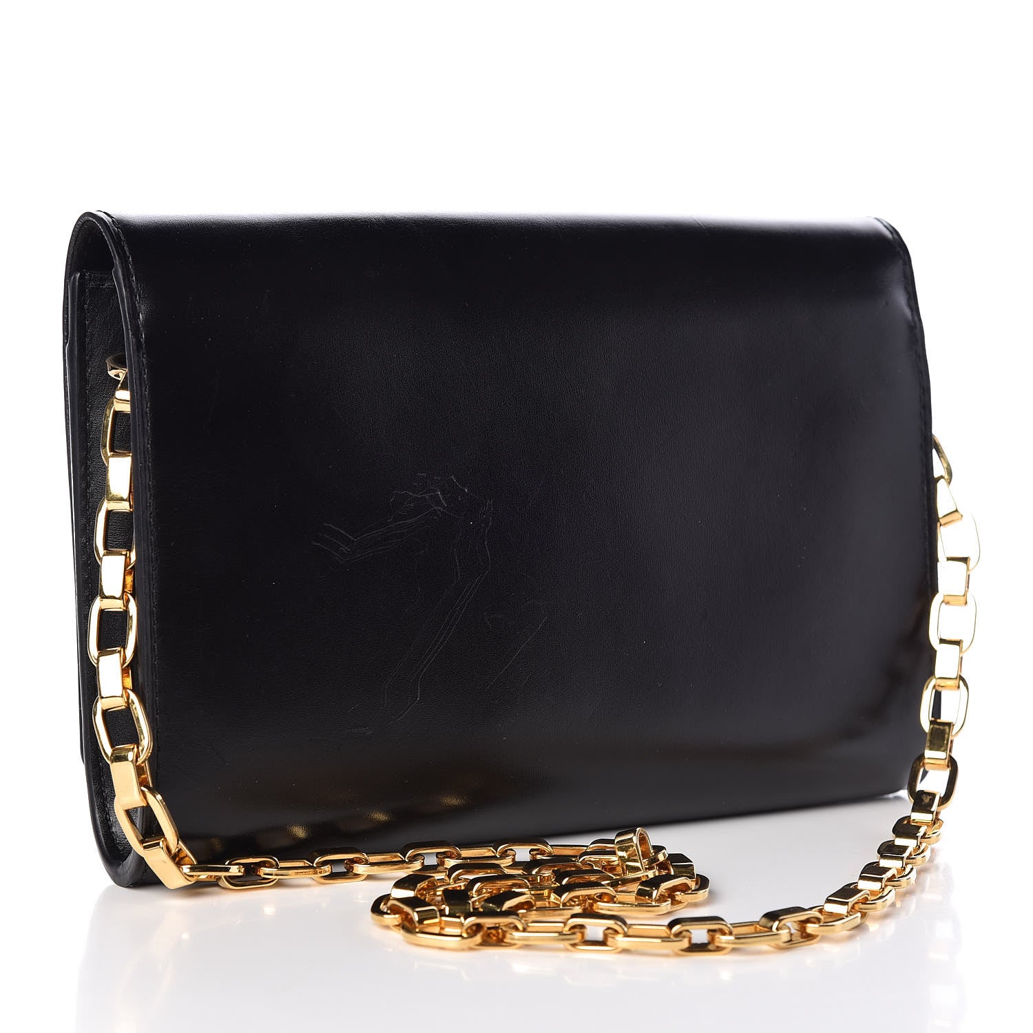 Louis Vuitton Calfskin Chain Louise GM Black 3 of 13