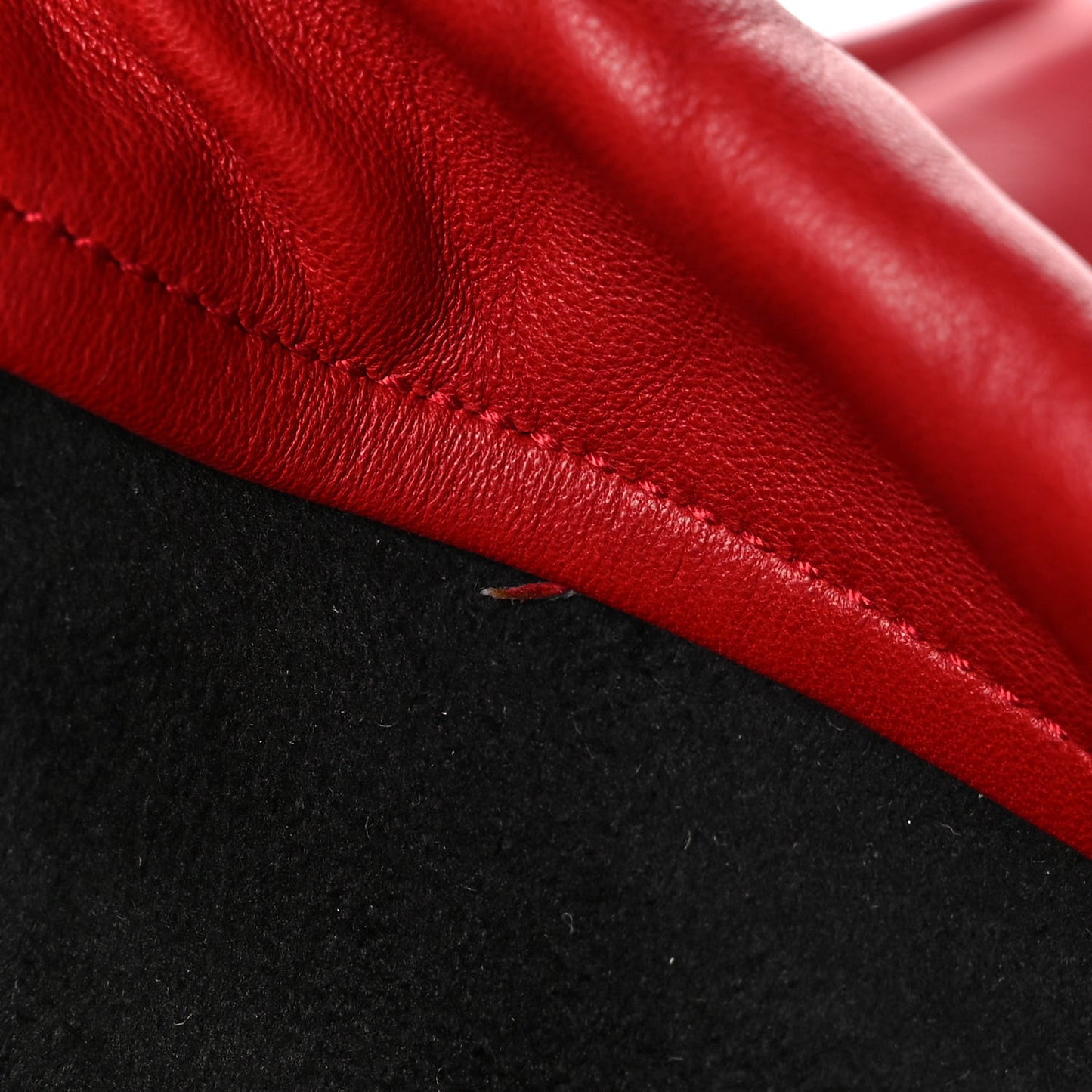 Lambskin Teddy Drawstring Bag Eros Red