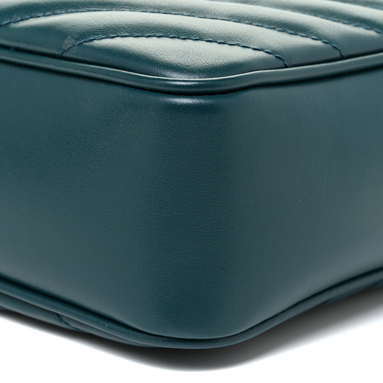Saint Laurent Calfskin Matelasse Monogram Lou Camera Bag Sea Turquoise 9 of 11