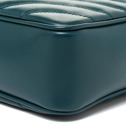 Saint Laurent Calfskin Matelasse Monogram Lou Camera Bag Sea Turquoise 9 of 11