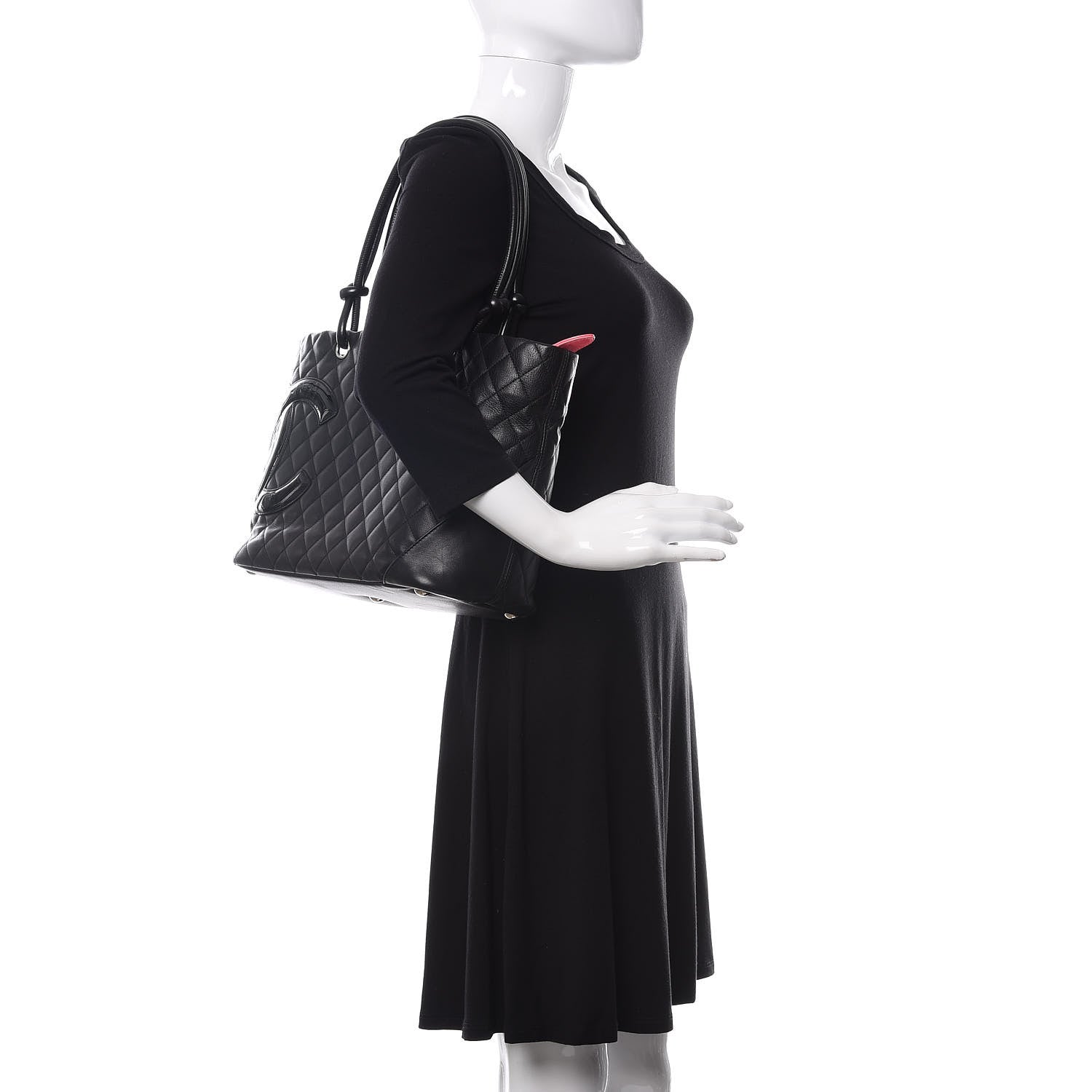 Chanel Calfskin Quilted Large Cambon Tote Black 2 of 12