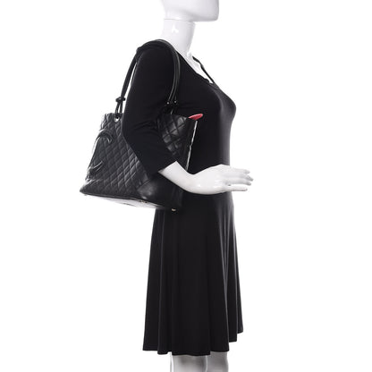 Chanel Calfskin Quilted Large Cambon Tote Black 2 of 12