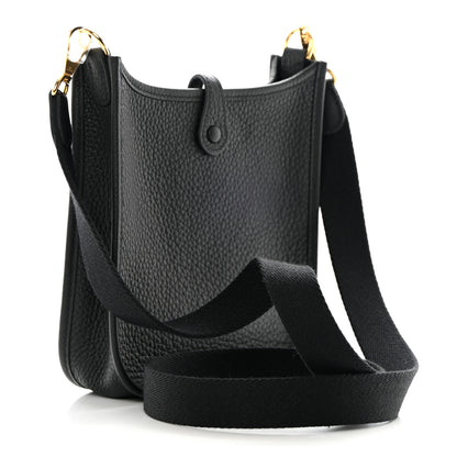 Hermes Taurillon Clemence Evelyne TPM Black 3 of 11