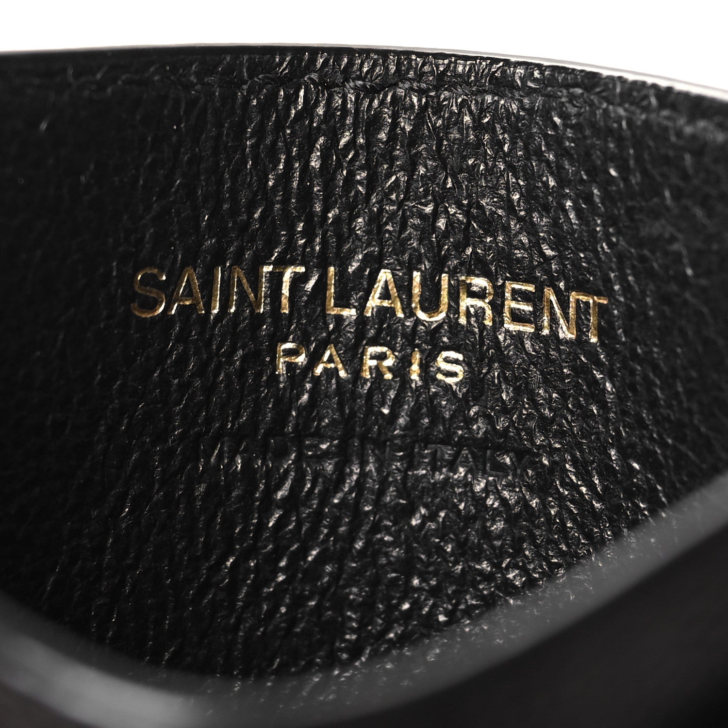 Saint Laurent Grain De Poudre Matelasse Chevron Monogram Credit Card Case Black 6 of 7