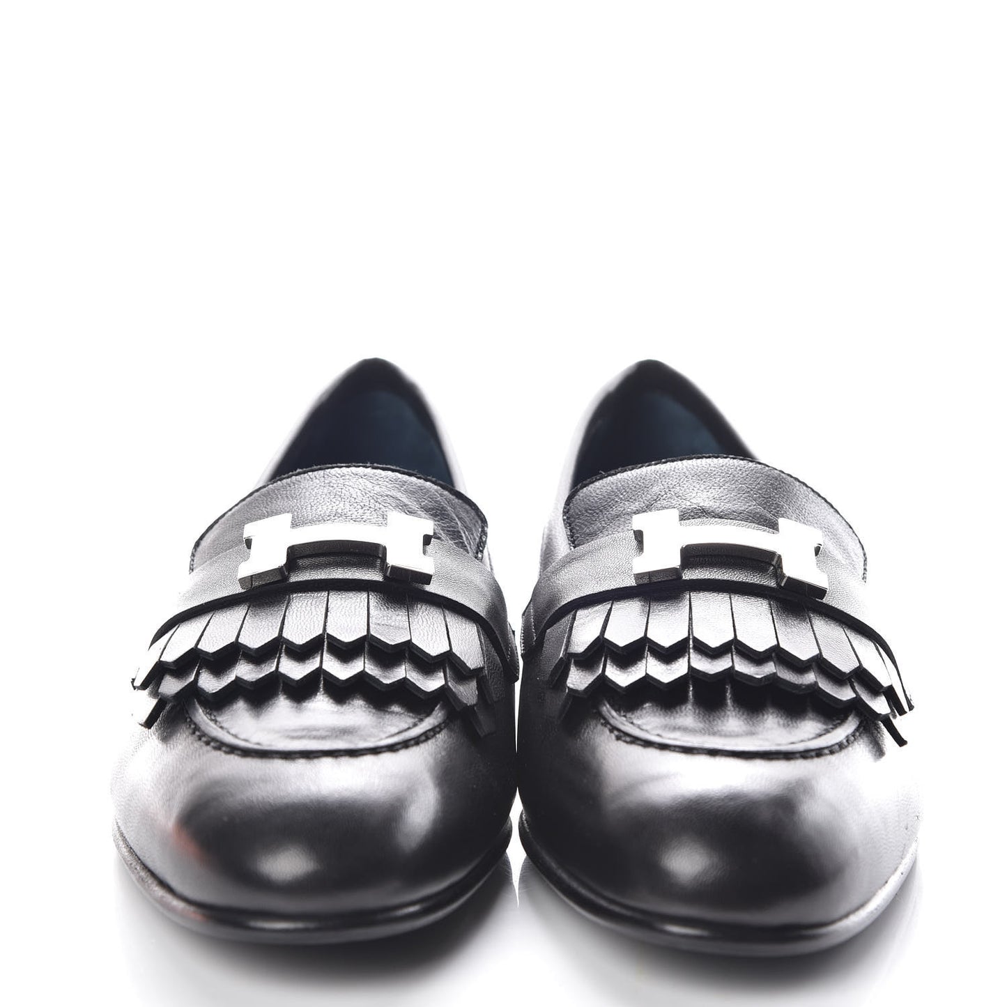 Goatskin Womens Royal Loafers 36.5 Black