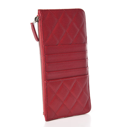 Chanel Caviar Quilted Classic Flat Wallet Pouch Pink 3 of 8