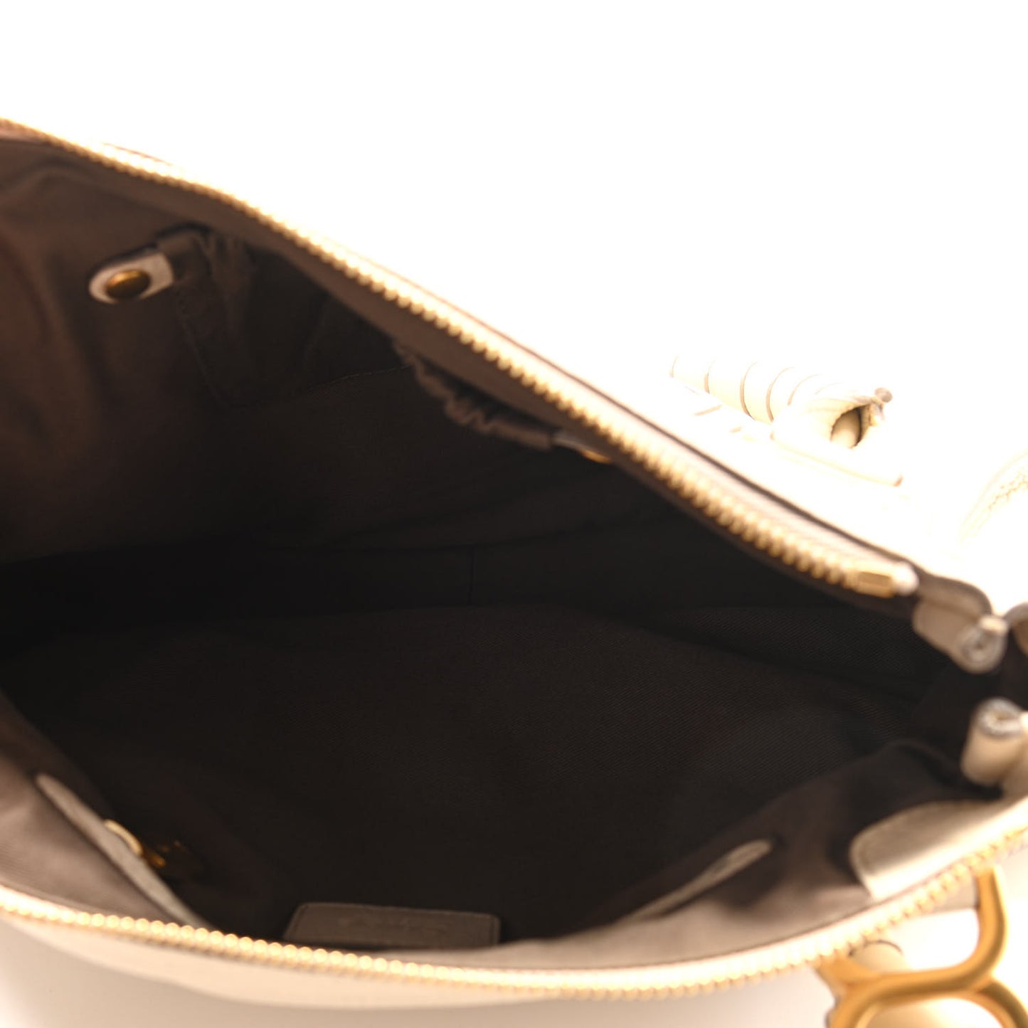 Calfskin Medium Marcie Satchel Cream