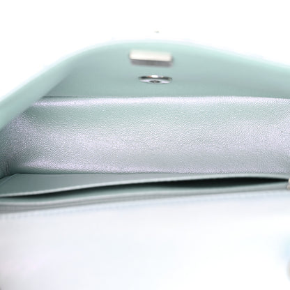 Chanel Iridescent Calfskin Quilted Mini Rectangular Flap Light Blue 5 of 11